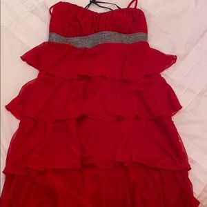 NWT Red Ruffle Dress size small